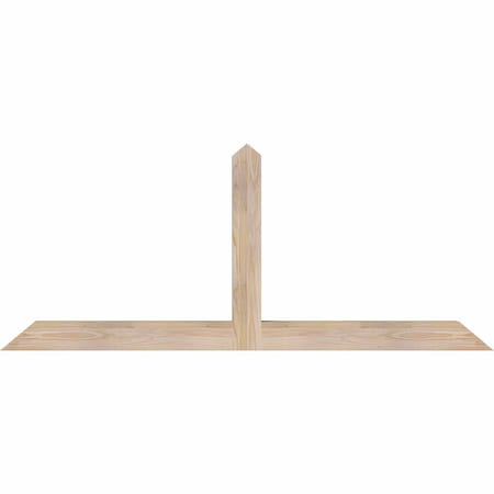 Ekena Millwork Portland Smooth Timber Gable Bracket, Douglas Fir, 60"W x 25"H x 3 1/2"D x 3 1/2"F, 10/12 Pitch GBW060X25X0404POR00SDF
